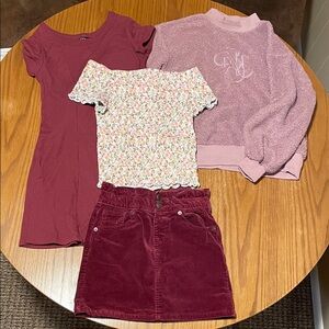 Stylish Pink and Red Clothing Set